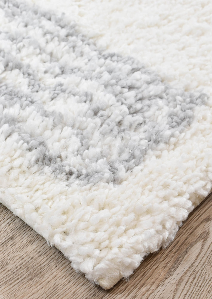 Palermo Shaggy Rug 0B461A Grey.