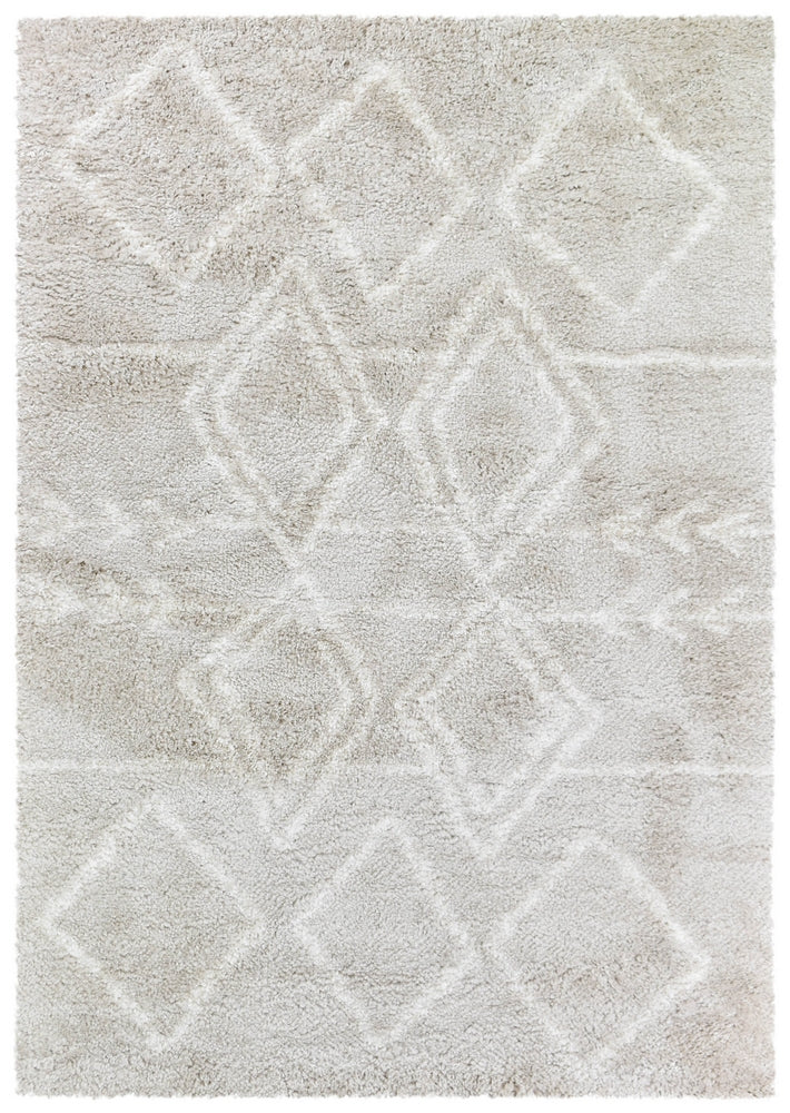 Palermo Shaggy Rug 0B482A Cream Beige.