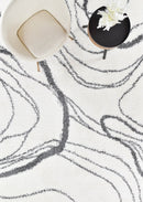 Palermo Shaggy Rug 0B483A Dark Grey.