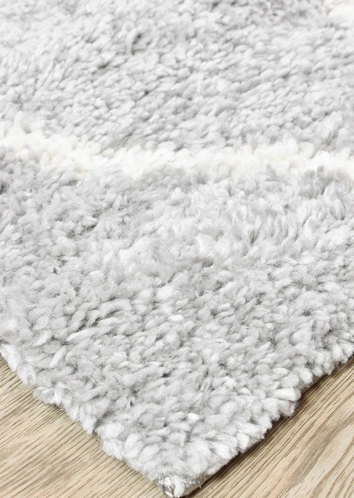 Palermo Shaggy Rug 1562A Grey.