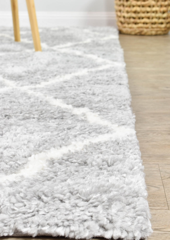 Palermo Shaggy Rug 1562A Grey.