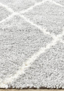 Palermo Shaggy Rug 1562A Grey.