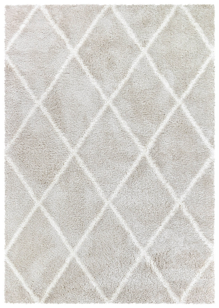 Palermo Shaggy Rug 1562A Cream Beige.