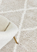 Palermo Shaggy Rug 1562A Cream Beige.