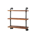 Display Shelves Wall Brackets Bookshelf Industrial DIY Pipe Shelf Rustic.