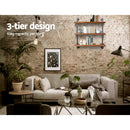 Display Shelves Wall Brackets Bookshelf Industrial DIY Pipe Shelf Rustic.