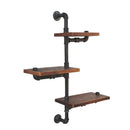 Display Shelves Bookshelf Pipe Shelf Rustic Industrial Floating Wall Shelves DIY Brackets
