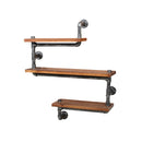 Display Shelves Rustic Bookshelf Industrial DIY Pipe Shelf Wall Brackets.