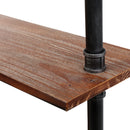 Display Shelves Rustic Bookshelf Industrial DIY Pipe Shelf Wall Brackets.