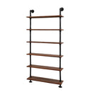 Wall Shelves Display Bookshelf Rustic Vintage DIY Pipe Shelf Brackets.