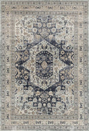 Rhode Esquire Brushed Traditional Blue Rug.