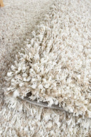 Plain Portland Shaggy Rug Beige.