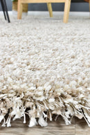 Plain Portland Shaggy Rug Beige.