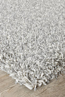 Plain Portland Shaggy Rug Grey.