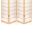 4 Panel Wooden Room Divider - Natural