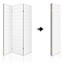 4 Panel Wooden Room Divider - White