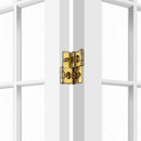 6 Panel Room Divider Privacy Screen Foldable Pine Wood Stand White