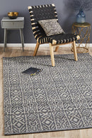 Curio Sammy Graphite Cobolt Rug.