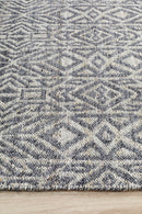Curio Sammy Graphite Cobolt Rug.