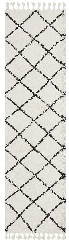 Kesar 22 White Runner Rug.