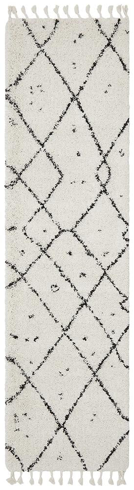 Kesar 44 White Runner Rug.