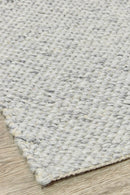 Sibley Ivory Silver Wool Rug.