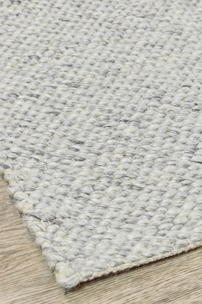 Sibley Ivory Silver Wool Rug.