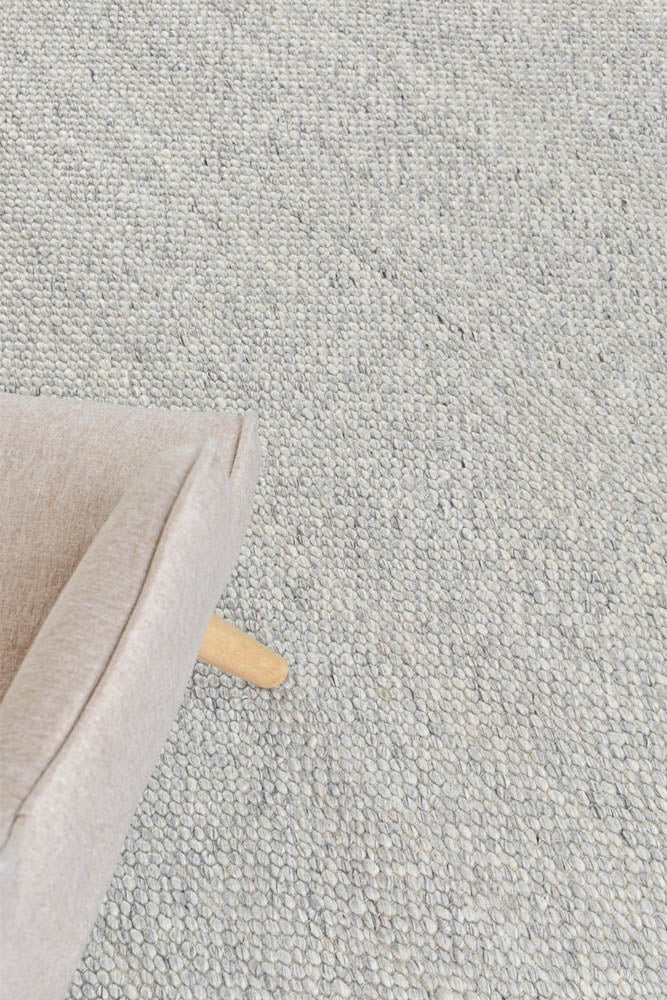 Sibley Ivory Silver Wool Rug.