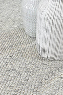 Sibley Ivory Silver Wool Rug.