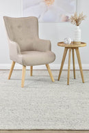Sibley Ivory Silver Wool Rug.