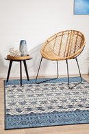 Bahari 3333 White Blue Rug.