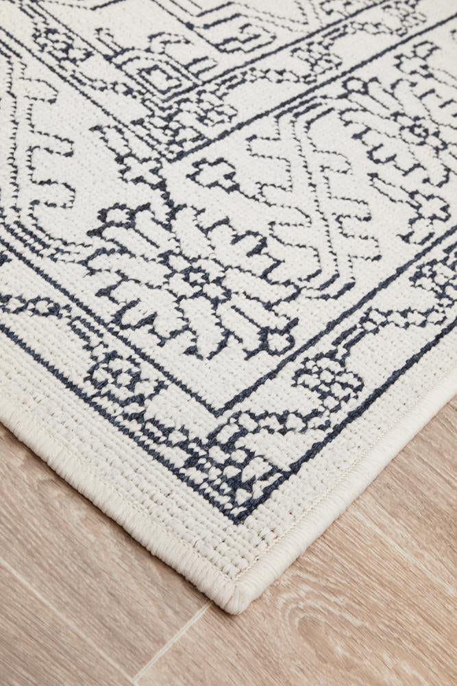 Bahari 5555 White Rug.