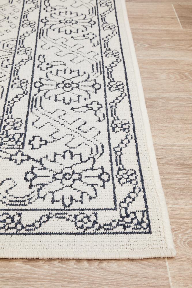 Bahari 5555 White Rug.