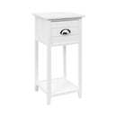 Isdes Bedside - Slim White