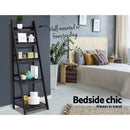 Display Shelf 5 Tier Wooden Ladder Stand Storage Book Shelves Rack Coffee.