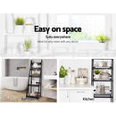 Display Shelf 5 Tier Wooden Ladder Stand Storage Book Shelves Rack Coffee.