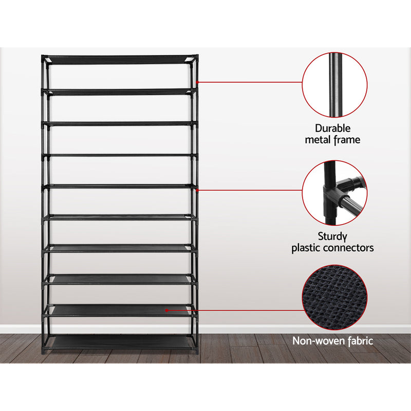 10 Tier Metal Shoe Rack