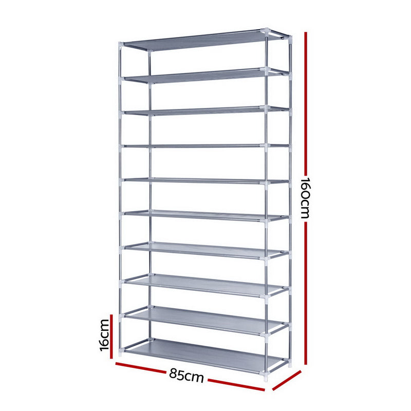 10 Tier Metal Shoe Rack