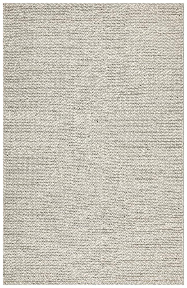 Studio Helena Woven Wool Rug Grey White.