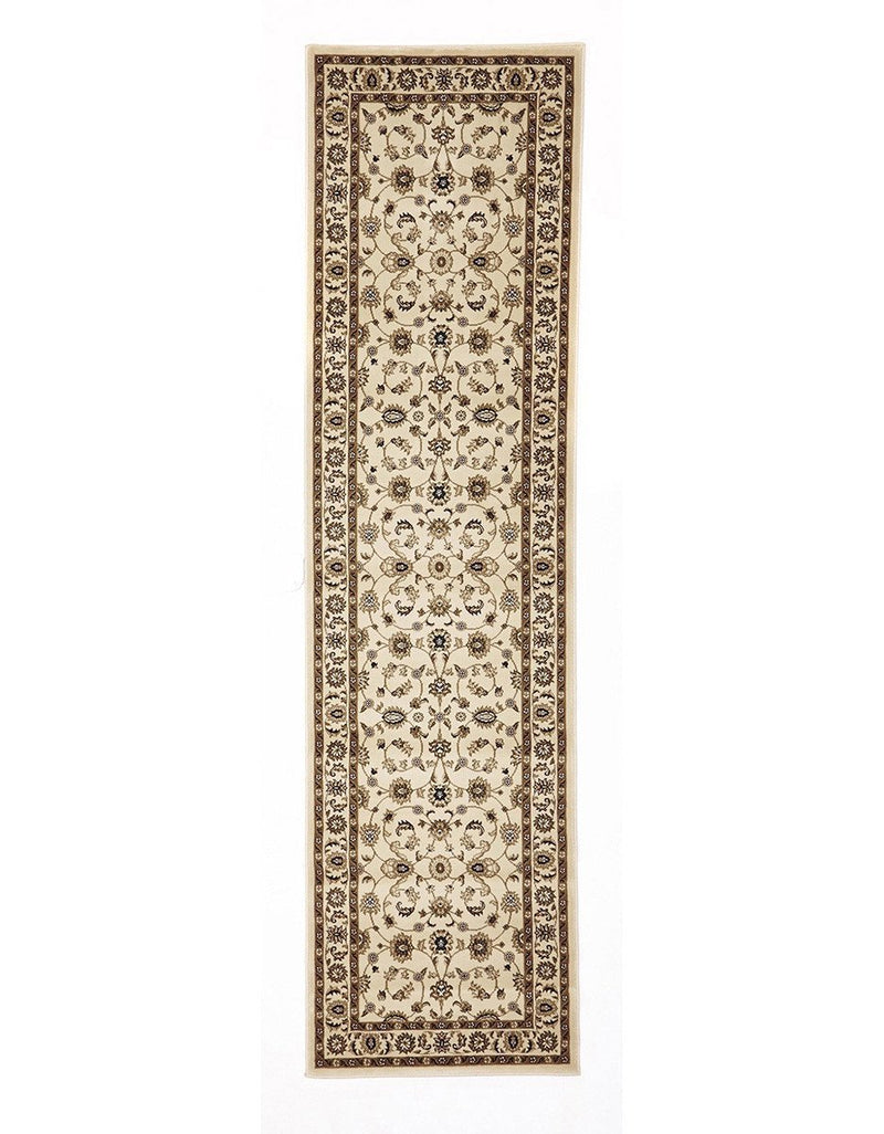 Tuggerah Classic Runner Ivory with Ivory Border Runner Rug.