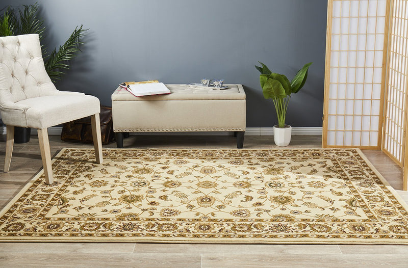 Tuggerah Collection Classic Rug Ivory with Ivory Border.