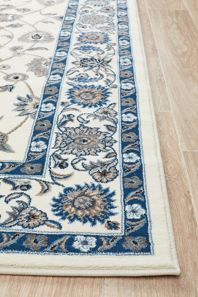 Tuggerah Collection Classic Rug White with White Border.