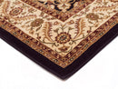 Tuggerah Medallion Runner Black with Ivory Border Runner Rug.