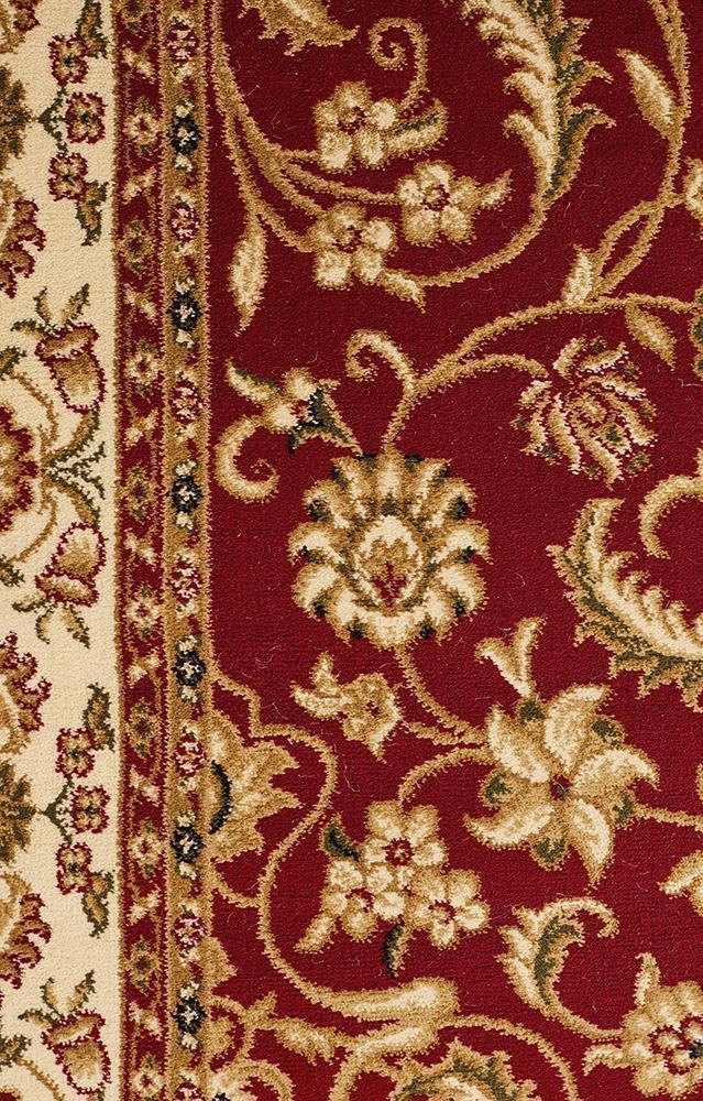 Tuggerah Collection Medallion Rug Red with Ivory Border.