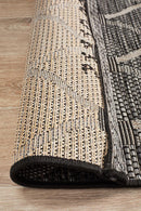 Culture Terrace 5501 Black Runner Rug.