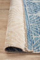 Culture Terrace 5502 Blue Runner Rug.