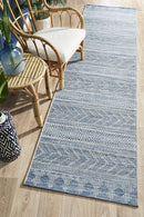 Culture Terrace 5505 Blue Runner Rug.