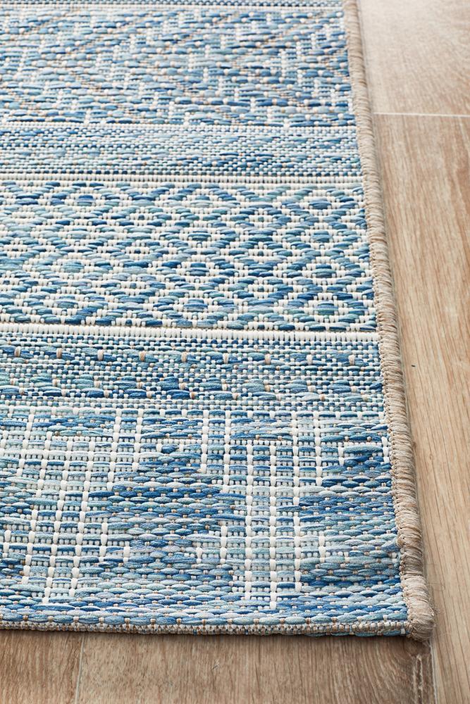 Culture Terrace 5505 Blue Runner Rug.