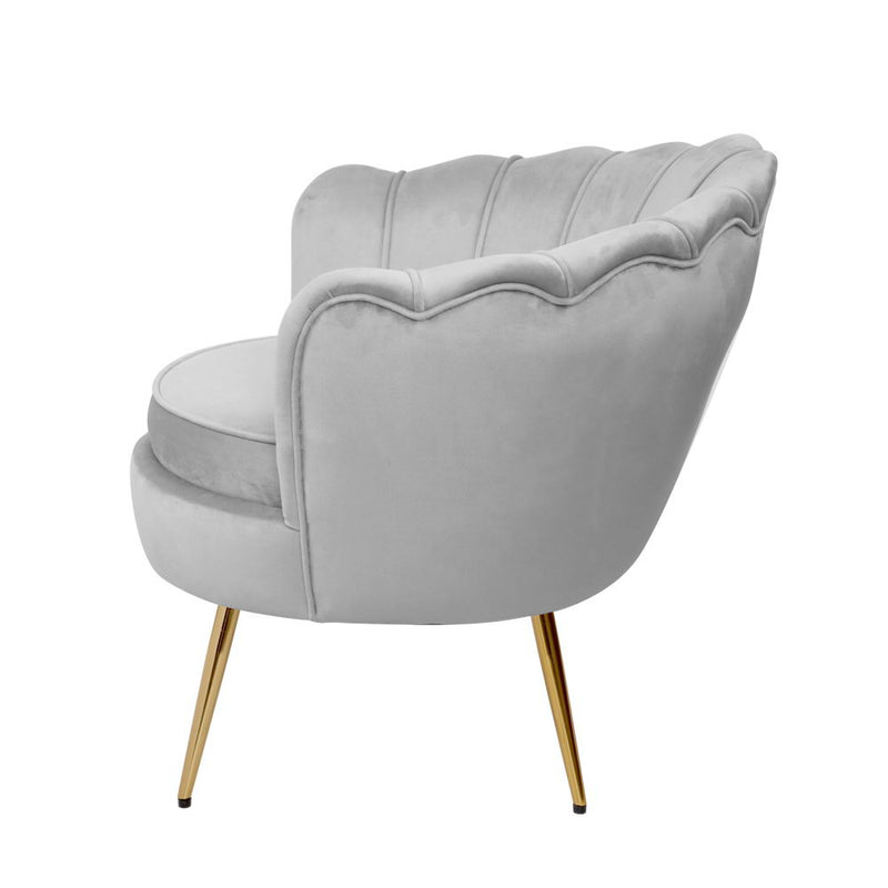 Cisse Accent Chair - Velvet Grey