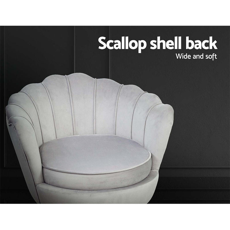 Cisse Accent Chair - Velvet Grey
